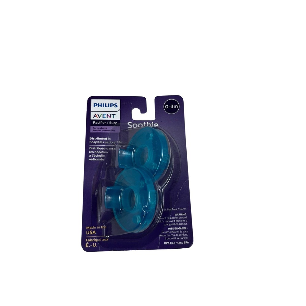 Philips Avent Soothie Pacifier 0-3m‎ Blue 2-Pack Newborn Kids